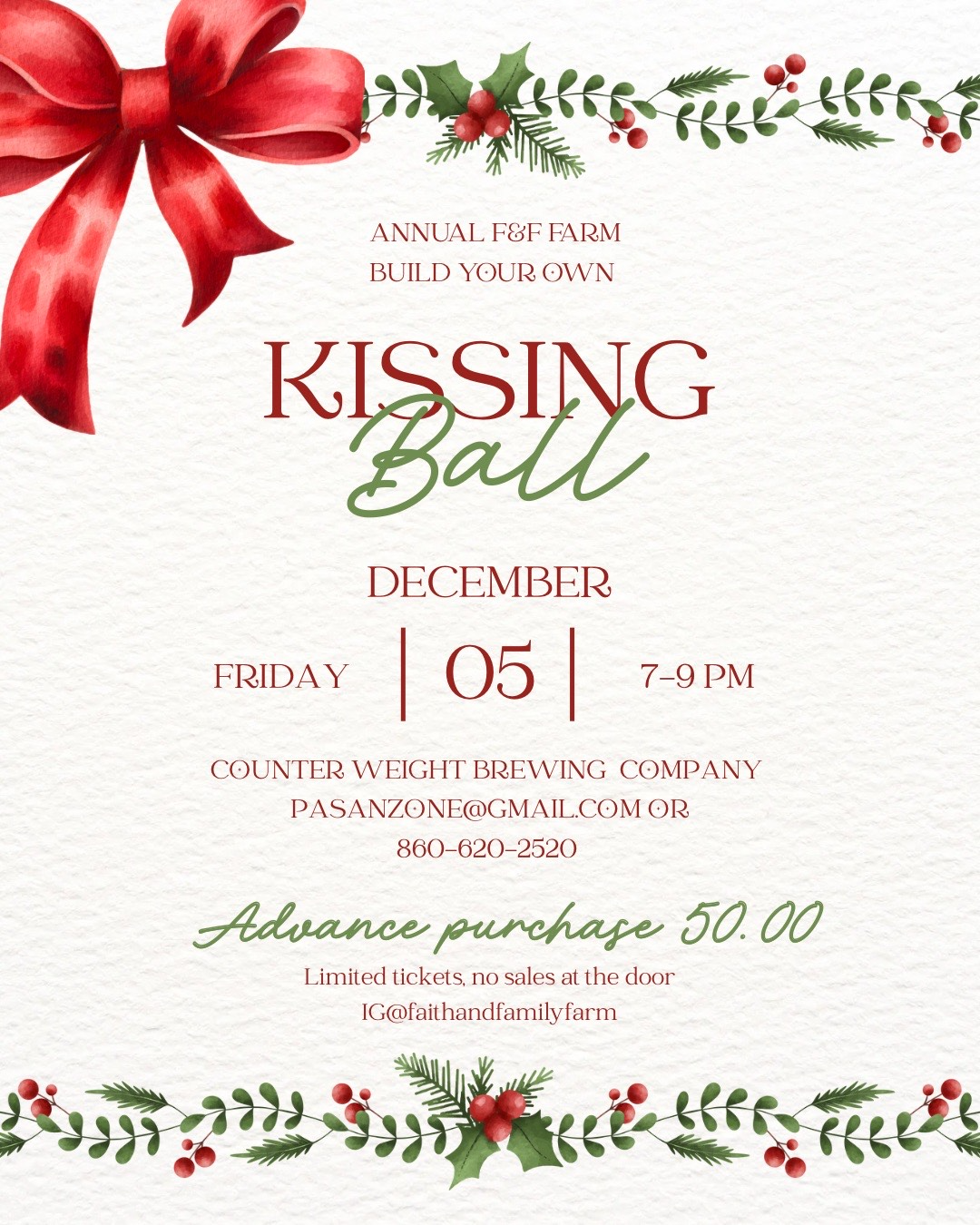 Annual F&F Farm Build Your Own Kissing Ball