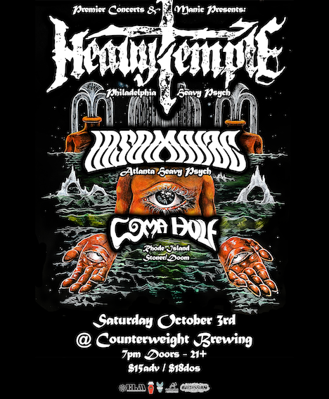 Manic Presents Music Upstairs with Heavy Temple/Insomniac/Coma Hole